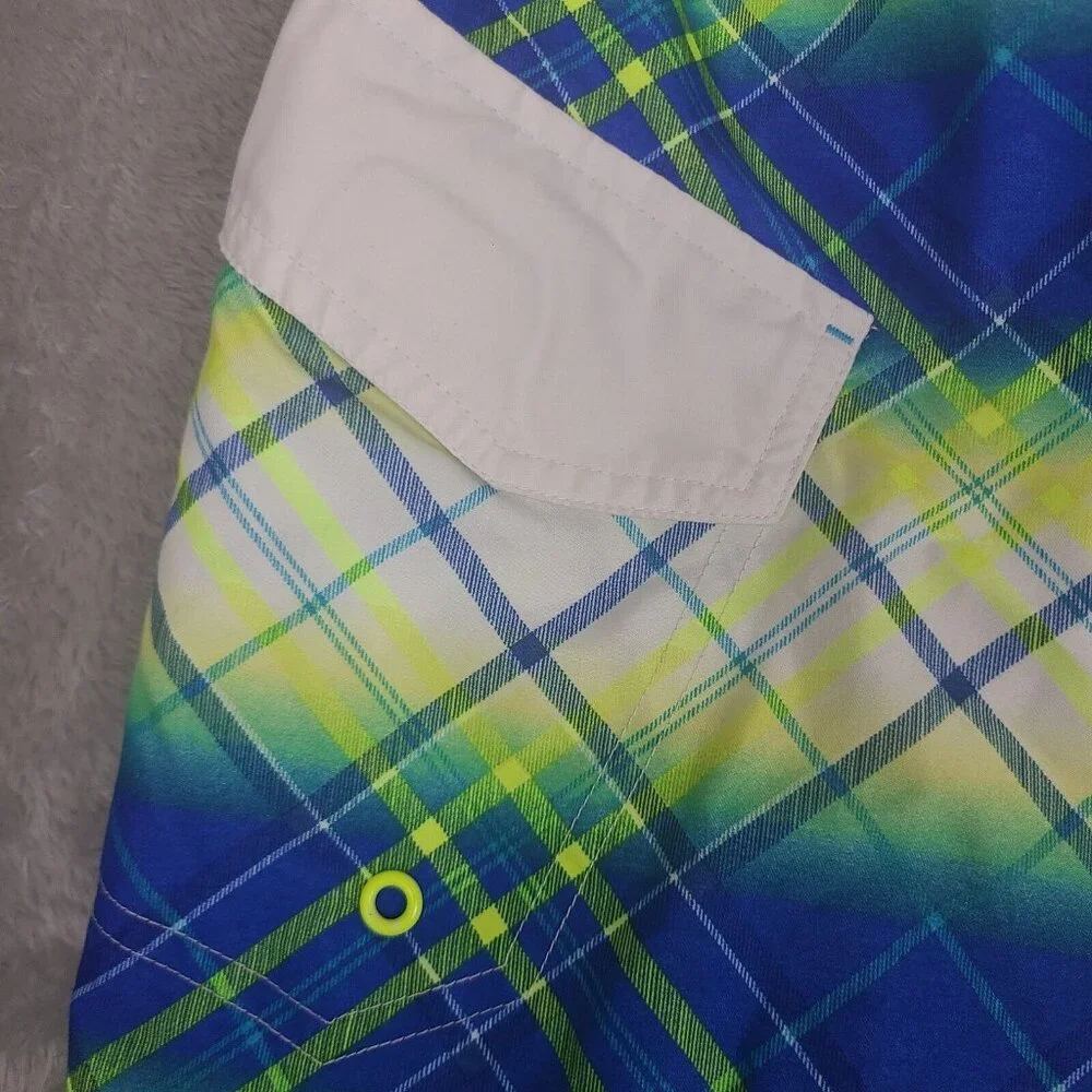 OP Boys Swim Trunks Size XL 14/16 Really Royal Pattern Blue‎ Ocean Pacific